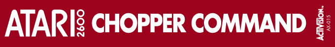 Chopper Command logo for Atari 2600